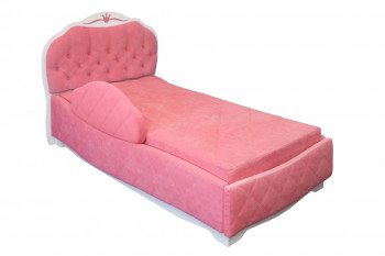 Кровать 190 Гармония Lux 36 Розовый (мягкий бортик) в Красноярске - krasnoyarsk.mebel54.com | фото