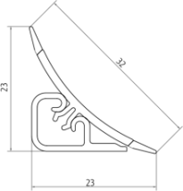 Плинтус LB-23, L=3000мм, умбрия темная в Красноярске - krasnoyarsk.mebel54.com | фото
